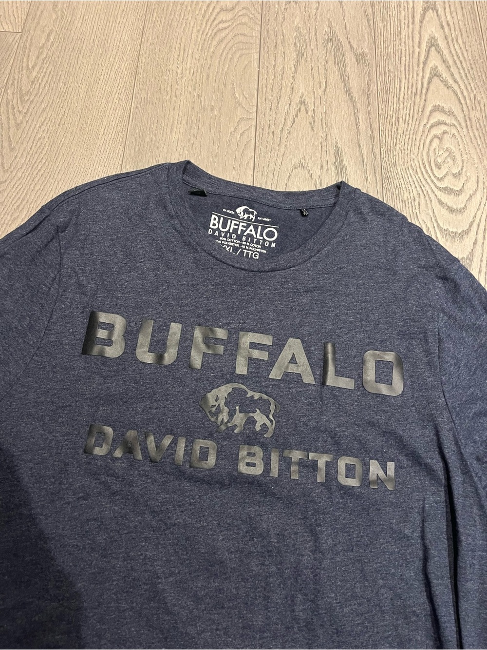 Buffalo David Bitton Men's Navy Logo T Shirt